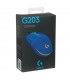 MOUSE LOGITECH G203 USB-A ALAMBRICO RGB LIGHTSYNC GAMING AZUL ARM/OPTICO/6BOTONES P./8000DPI/ 2.1M PC 910-005792 