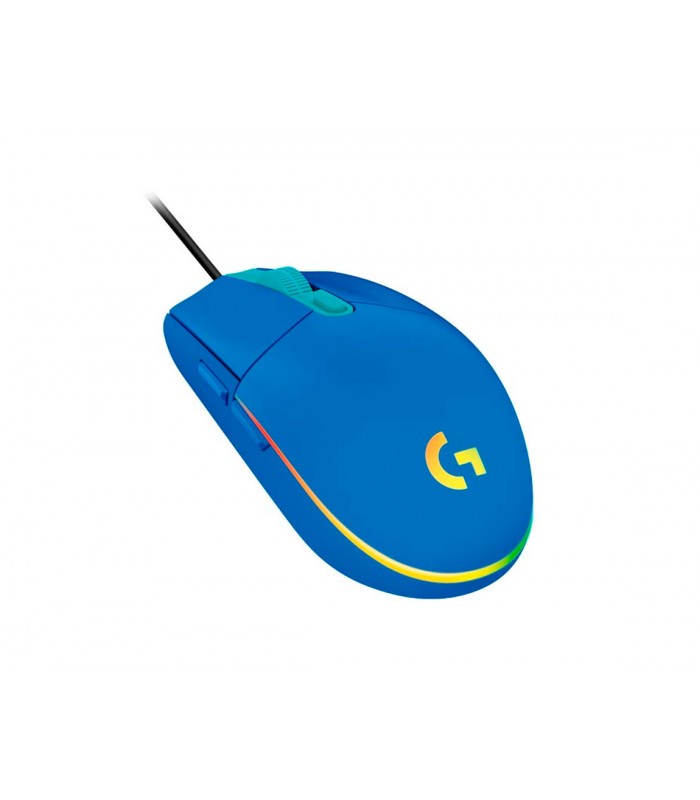 MOUSE LOGITECH G203 USB-A ALAMBRICO RGB LIGHTSYNC GAMING AZUL ARM/OPTICO/6BOTONES P./8000DPI/ 2.1M PC 910-005792 