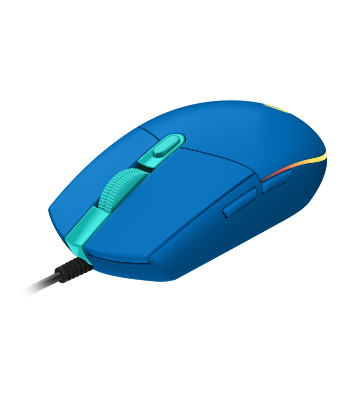 MOUSE LOGITECH G203 USB-A ALAMBRICO RGB LIGHTSYNC GAMING AZUL ARM/OPTICO/6BOTONES P./8000DPI/ 2.1M PC 910-005792 