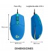 MOUSE LOGITECH G203 USB-A ALAMBRICO RGB LIGHTSYNC GAMING AZUL ARM/OPTICO/6BOTONES P./8000DPI/ 2.1M PC 910-005792 