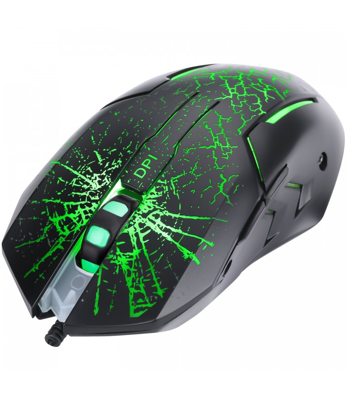 MOUSE MARVO M207 GAMING USB ALAMBRICO DPI 3200 7COLOR 1.5m PC BK
