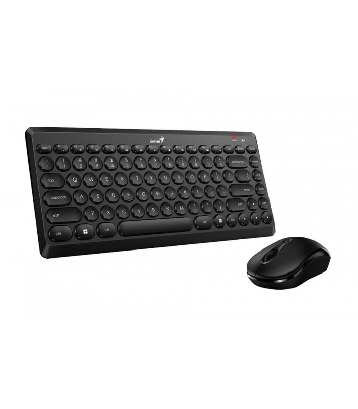 TECLADO+MOUSE GENIUS LUXEMATE Q8000 INALÁMBRICO 2.4 GHz /KEY+MOUSE AAA/ INAL PC MINI SP BK ORIG..