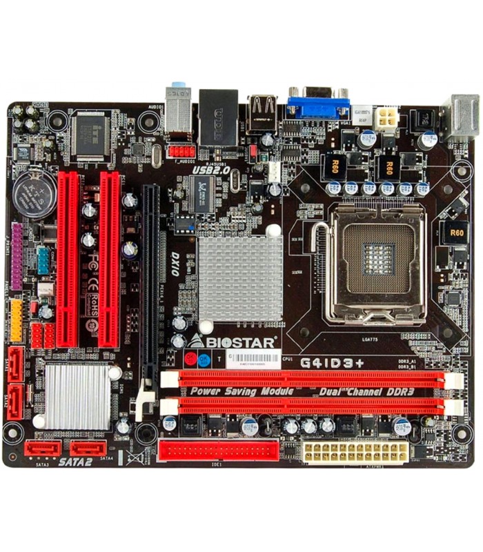 MBO BIOSTAR G41D3+ V.6.2 /LGA775/MICRO ATX/2X DDR3 1333/4X SATA/4X USB/1X VGA/1X PCI-E x16/2X PCI (DS)