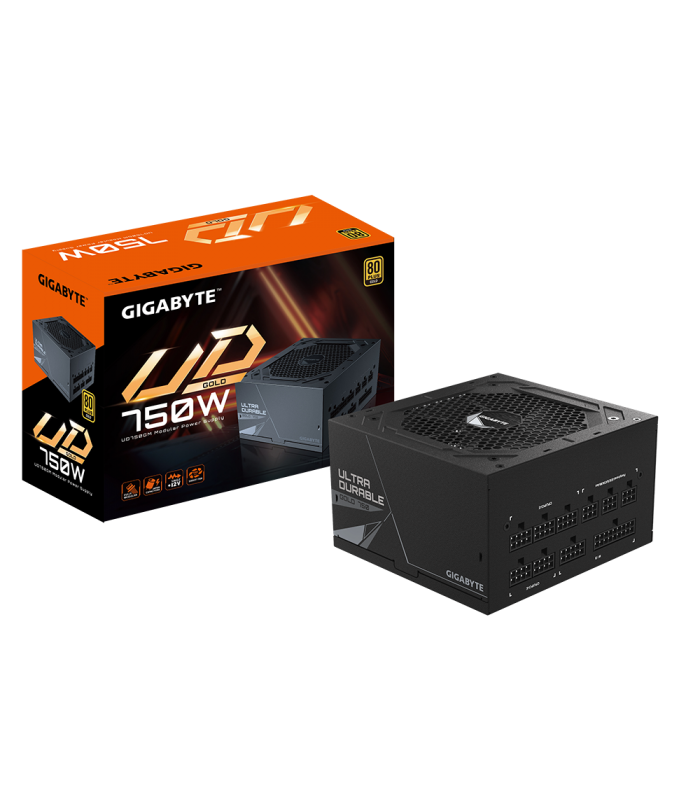 FUENTE DE PODER GIGABYTE UD750GM 750W MOD/80 PLUS GOLD/ATX 20+4X1/EPS 4+4X2/PCI-E 6+2 X4/SATAX8/MOLEX X3/GP-UD750GM
