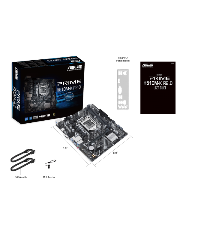 MBO ASUS PRIME H510M-K R2.0 LGA1200/2xDDR4 3200/M.2/4xSATA/6xUSB/1VGA/1HDMI/10TH 11TH GEN.