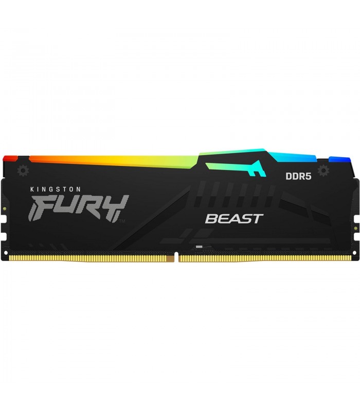 MEMORIA KINGSTON HYPERX FURY BEAST 16GB DDR5 5200MT/s UDIMM Non-ECC CL40-40-40 288PIN 1.25V PC RGB KF552C40BBA-16