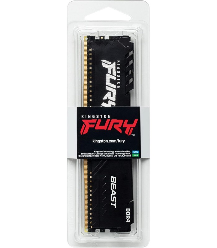 MEMORIA KINGSTON FURY BEAST 16GB DDR4 3200MHz UDIMM Non-ECC CL16 1.35V 288PIN XMP PC KF432C16BB/16
