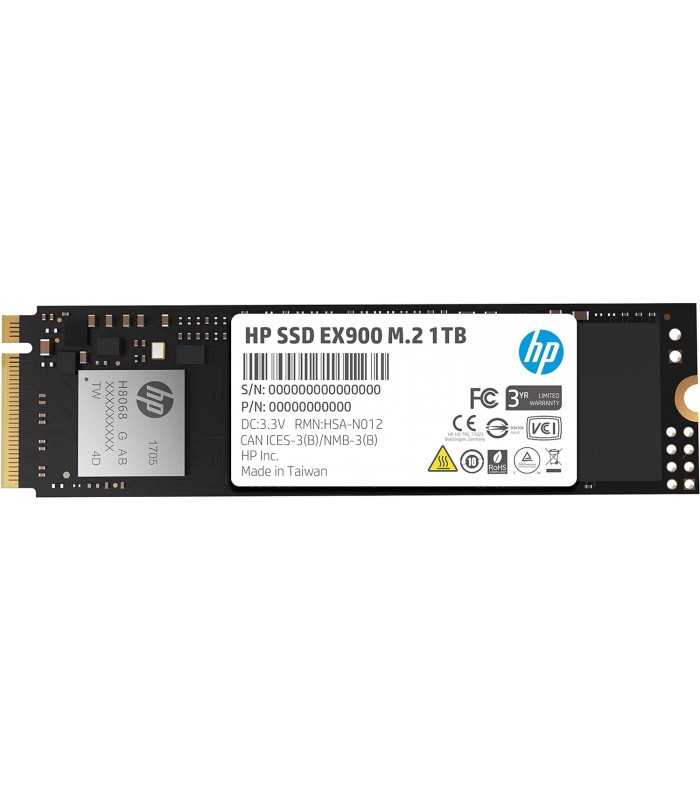 SSD HP EX900 1TB M.2 2280 NVMe PCIe 3.0 x4 Gen 3 3D NAND TLC / TBW 200 /2100-1500/RW 5XM46AAABC