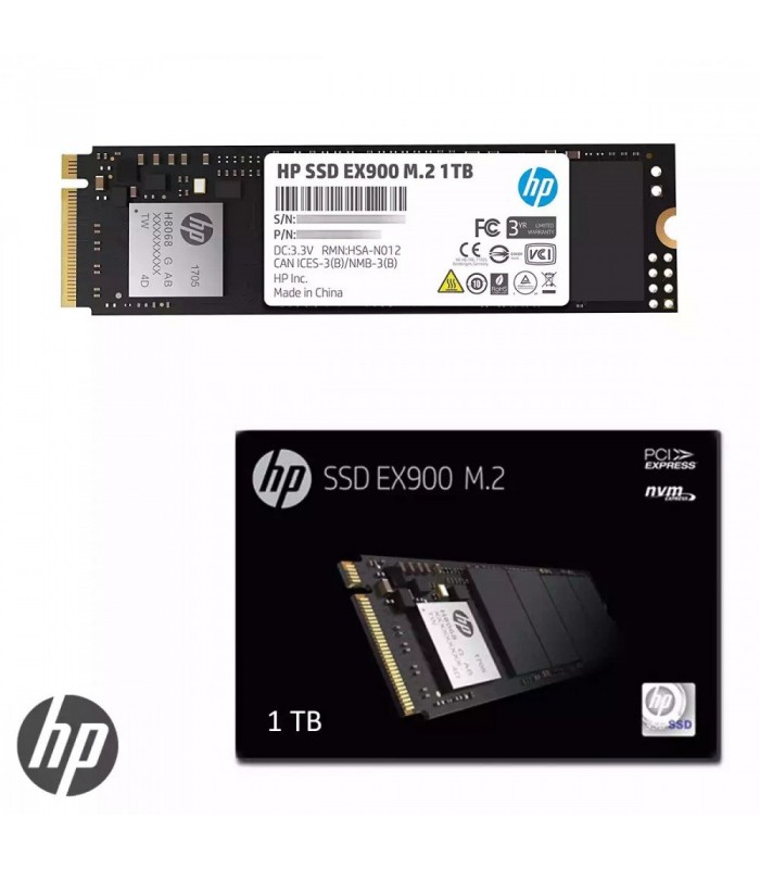 SSD HP EX900 1TB M.2 2280 NVMe PCIe 3.0 x4 Gen 3 3D NAND TLC / TBW 200 /2100-1500/RW 5XM46AAABC