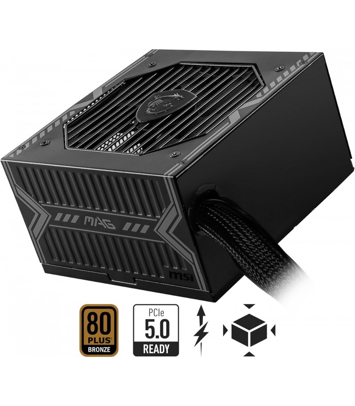 FUENTE DE PODER MSI MAG A750BN PCIE5 750W /80 PLUS BRONCE/ATX 20+4X1/EPS 4+4X2/PCIE5 X1/PCIE 6+2 X2/SATAX5/MOLEX X2/FDDX
