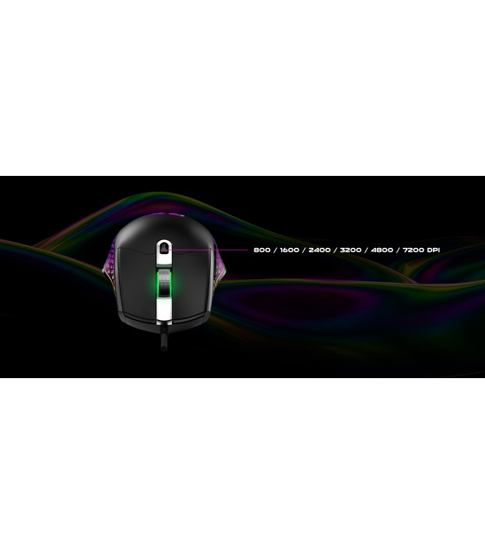 MOUSE GENIUS SCORPION M705 USB ALAMBRICO GAMING 6BOTONES RGB LED 800-7200DPI PC