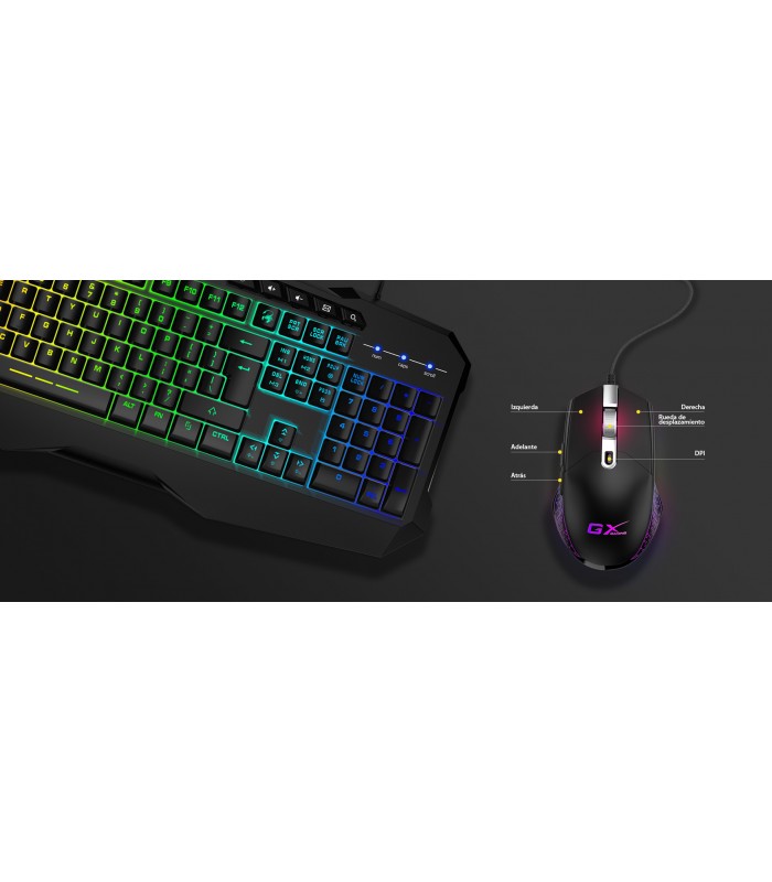 MOUSE GENIUS SCORPION M705 USB ALAMBRICO GAMING 6BOTONES RGB LED 800-7200DPI PC