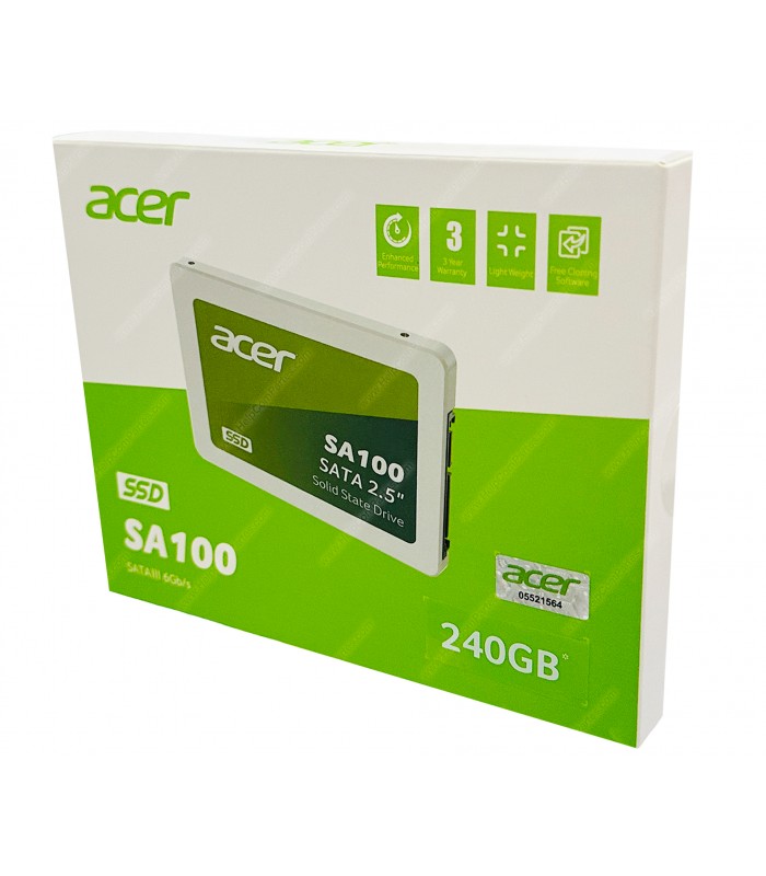 SSD ACER SA100 240GB 2.5" 7mm SATA III 6GB/S /3D NAND/ TBW 80 / 549/449MB/s RW SA100-240GB