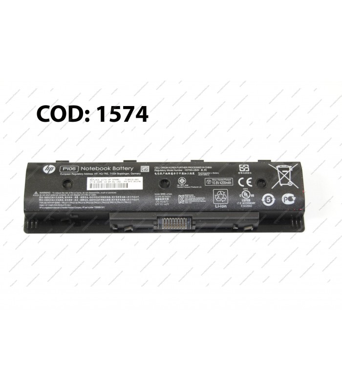 BATERIA HP 10.8V---47WH 6C PI06/ENVY 15-J000 15Z-J100 15-E 14-E 15T-J000 17-J000 SERIES 709988-421 OEM