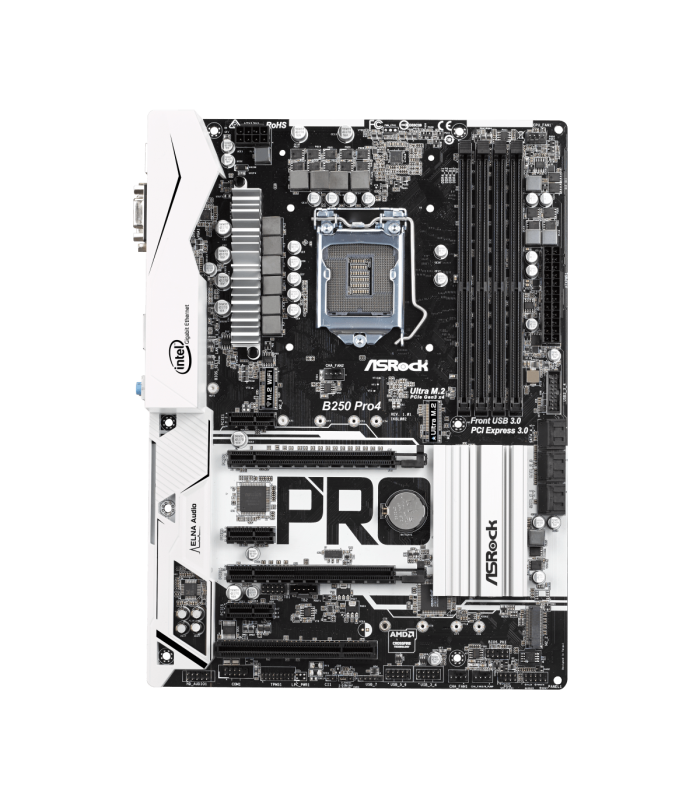 MBO ASRock B250 Pro4 LGA1151/4xDDR4 2400/2*M.2/6xSATA/4xUSB/1*USB-C/5*PCIe 3.0/1*PCI/1VGA/1DVI-D/1HDMI/6TH 7TH GEN.