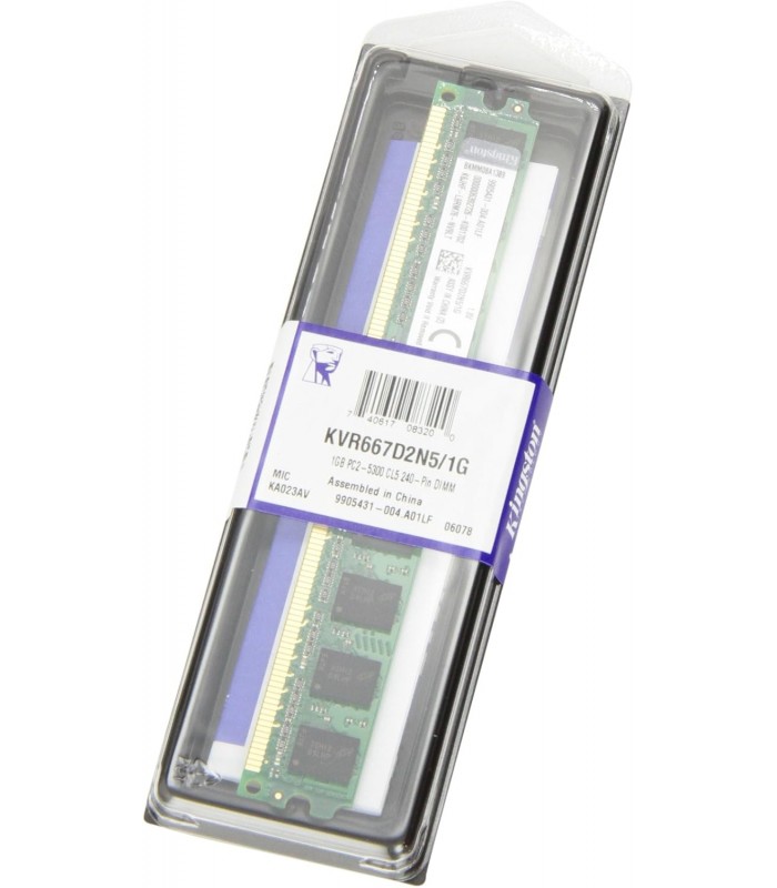 MEMORIA KINGSTON 1GB DDR2 667MHz UDIMM Non-ECC 1.8V CL5 240PIN PC KVR667D2N5/1G