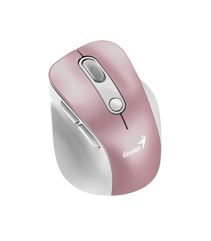 MOUSE GENIUS ERGO 9000S PRO INALÁMBRICO ROSA /RF 2.4GHz+BT 5.3/OPTICO/USB-A/RGB 7C/6BOTONES/2400DPI/10m/BATT USB-C/SILEN/ERGO.