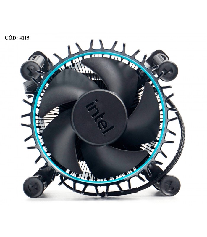 DISIPADOR AIR INTEL i3/i5/i7 3.5" Socket LGA1700 12TH 13TH 14TH 65W COBRE / LAMINAR RM1/  M23901-001 4-PIN ORIG.