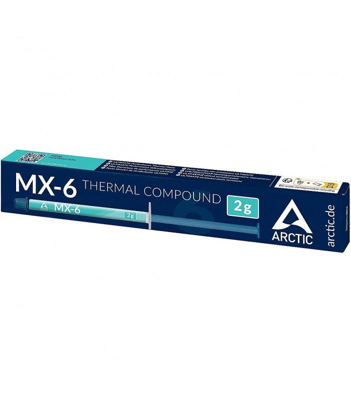 PASTA TERMICA ARCTIC MX-6 2G ULTIMATE PERFORMANCE /7.5kV/mm /DENS. 2.6g/cm3 TEMP.-50~150 /GRIS/ CPU/GPU/VIDEO CARD ORIG.