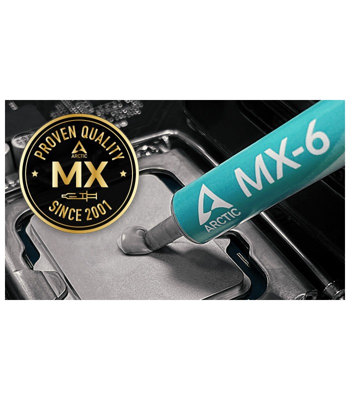 PASTA TERMICA ARCTIC MX-6 2G ULTIMATE PERFORMANCE /7.5kV/mm /DENS. 2.6g/cm3 TEMP.-50~150 /GRIS/ CPU/GPU/VIDEO CARD ORIG.
