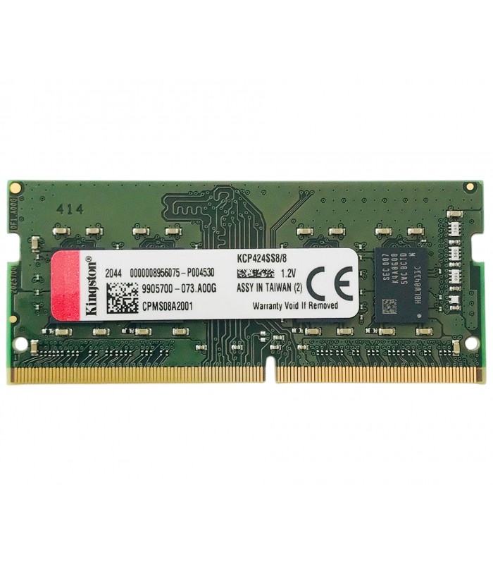 MEMORIA KINGSTON 8GB DDR4 2400MHZ SODIMM Non-ECC CL17 1.2V 260PIN KCP424SS8/8
