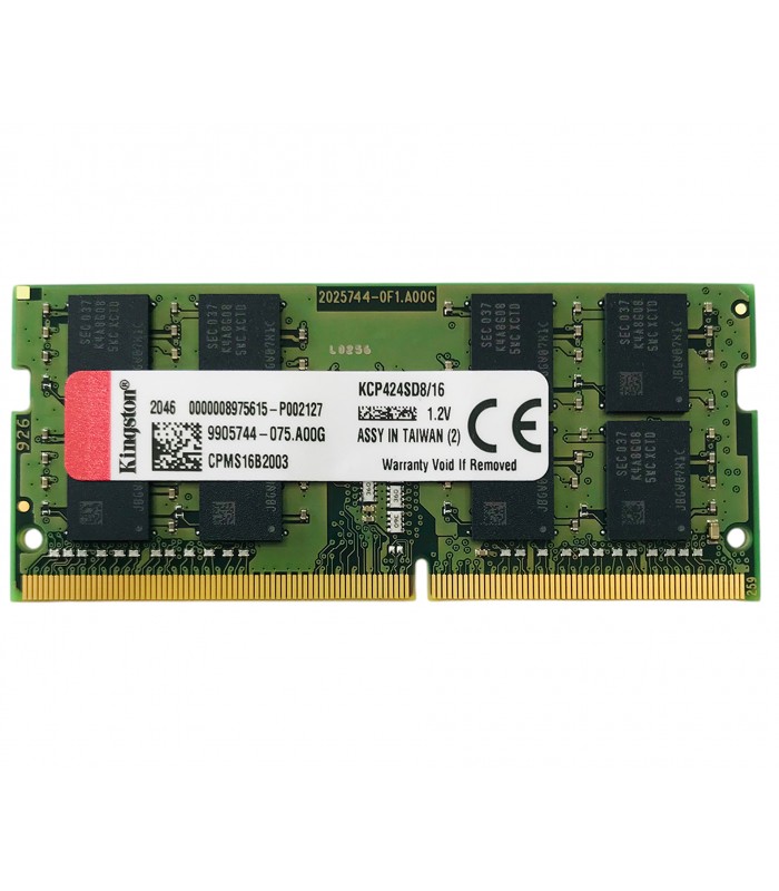 MEMORIA KINGSTON 16GB DDR4 2400MHZ SODIMM Non-ECC CL17 1.2V 260PIN KCP424SD8/16