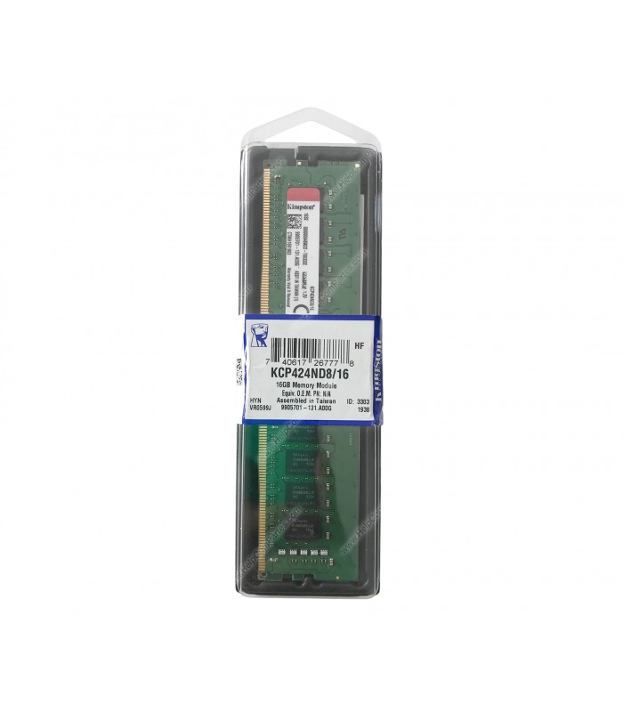 MEMORIA KINGSTON 16GB DDR4 2400Mhz UDIMM Non-ECC 1.2V CL17 288PIN PC KCP424ND8/16