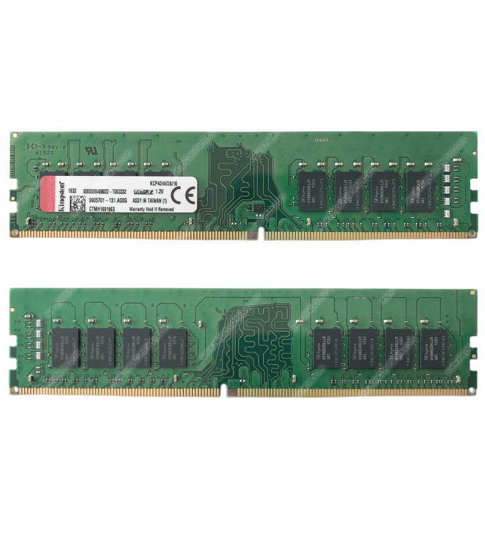 MEMORIA KINGSTON 16GB DDR4 2400Mhz UDIMM Non-ECC 1.2V CL17 288PIN PC KCP424ND8/16
