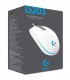 MOUSE LOGITECH G203 USB-A ALAMBRICO RGB LIGHTSYNC GAMING WHITE ARM/OPTICO/6BOTONES P./8000DPI/ 2.1M PC 910-005791