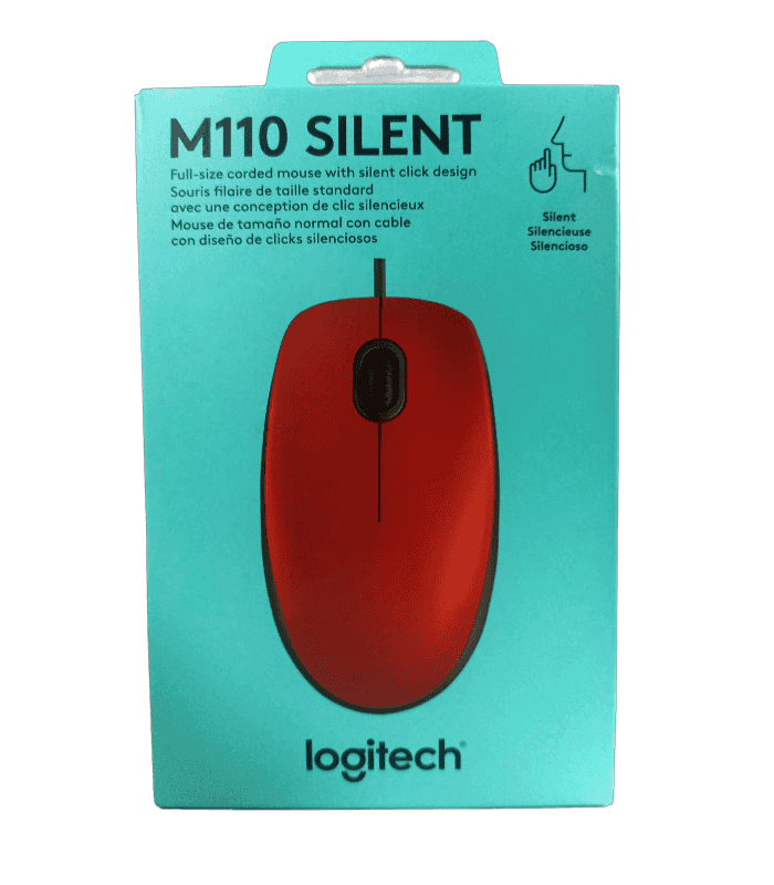 MOUSE LOGITECH M110 USB ALAMBRICO 910-006755 ROJO