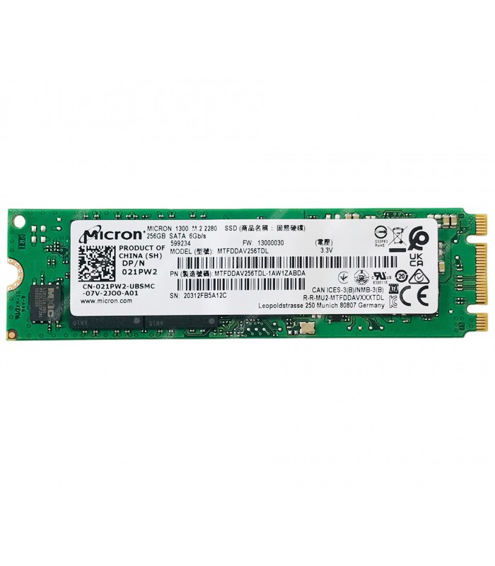 SSD DELL SNP112S/256G 256GB M.2 B+M 2280 SATA III 6Gb/s /3D TLC NAND/ TBW 180 / 530-520MB/s RW 021PW2 ORIG.