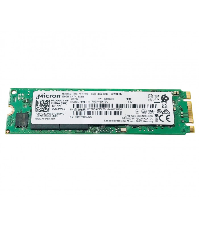 SSD DELL SNP112S/256G 256GB M.2 B+M 2280 SATA III 6Gb/s /3D TLC NAND/ TBW 180 / 530-520MB/s RW 021PW2 ORIG.