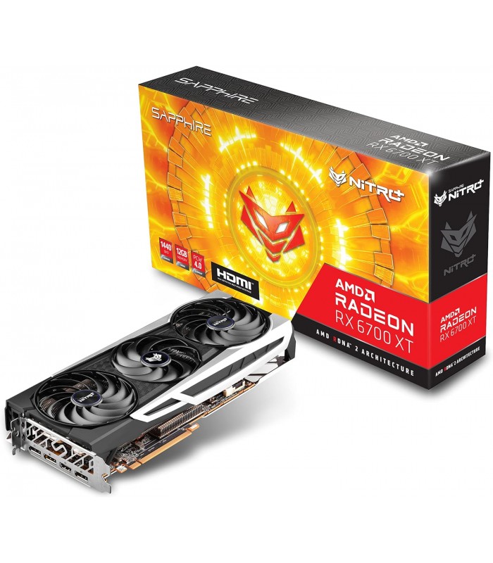 TARJETA VIDEO SAPPHIRE NITRO+AMD RADEON RX 6700 XT OC RDNA 2/DDR6 12GB /PCIE 4.0/1XHDMI/2XDP/3XFAN/ 11306-01-20G /PSU 650W