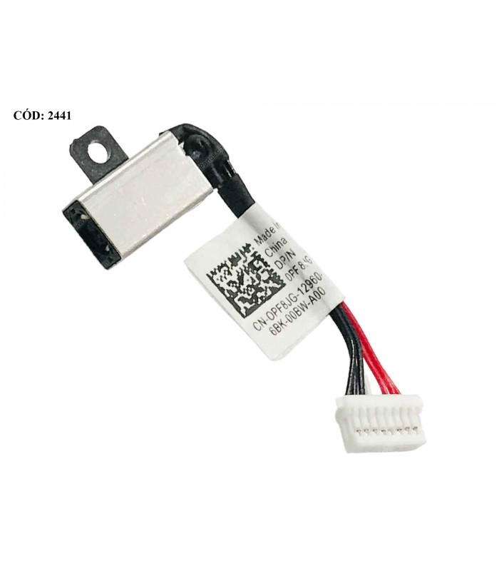 DC JACK POWER DELL INSPIRON 11 3000 3148 15 5568 7569 7579 13 5368 5378 /  Latitude 3390 SERIES 0JDXIR JDXIR ORIG.