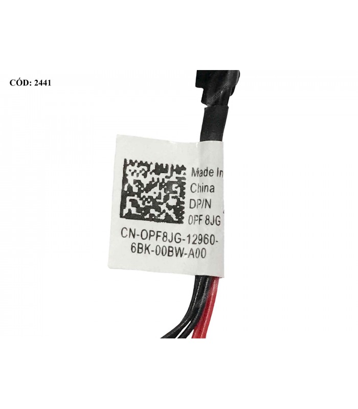 DC JACK POWER DELL INSPIRON 11 3000 3148 15 5568 7569 7579 13 5368 5378 /  Latitude 3390 SERIES 0JDXIR JDXIR ORIG.