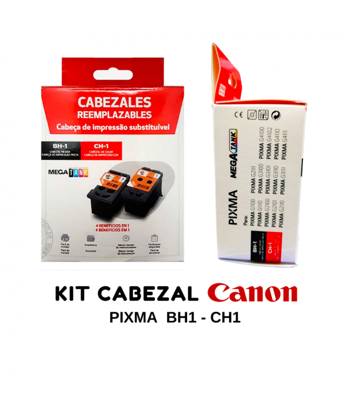 CABEZAL CANON BH-1/CH-1 KIT BK-CL PIXMA G1100 G1110 G2100 G2101 G2110 G2111 G3100 G3101 G3110 G3111 G4100 G4102 G4110