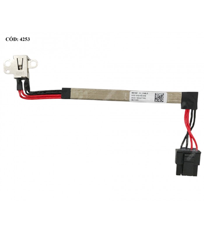 DC JACK POWER MSI BRAVO 15 B5DD 15 C7VF 15 C7VE 15 B5ED KATANA GF66 11UG GL66 GF66 SERIES 4.5MM MS1581 K1G-3004100-H39 ORIG.
