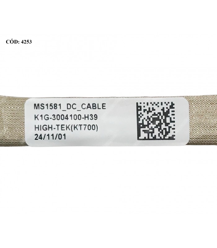 DC JACK POWER MSI BRAVO 15 B5DD 15 C7VF 15 C7VE 15 B5ED KATANA GF66 11UG GL66 GF66 SERIES 4.5MM MS1581 K1G-3004100-H39 ORIG.