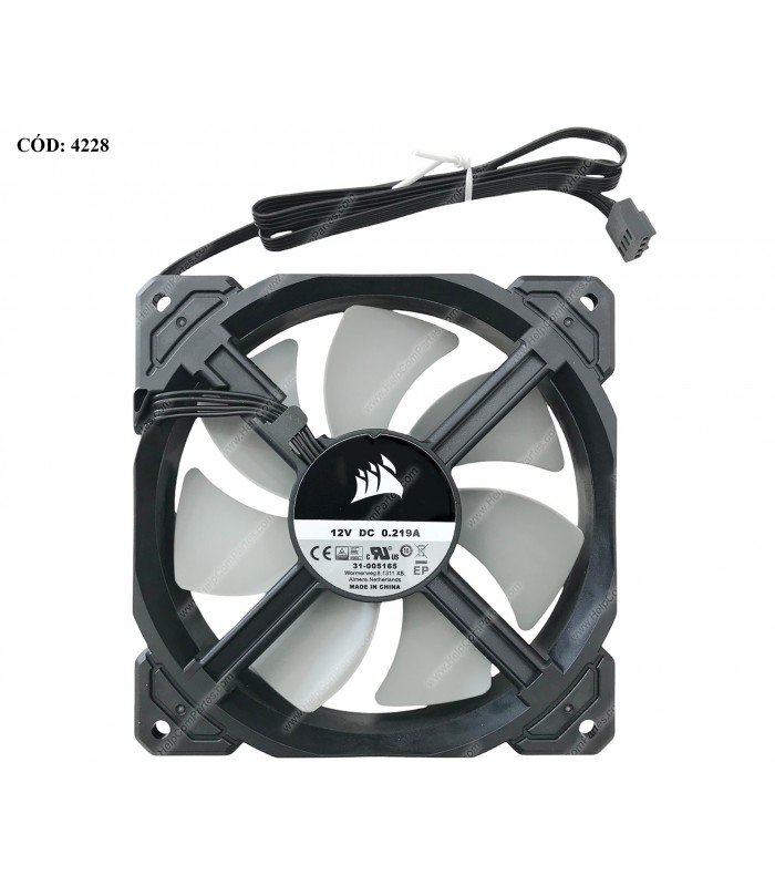 VENTILADOR CORSAIR ML120 120mm PWM PREMIUM MAGNETIC LEVITATION COMPU 400-2400RPM 4PIN DC 12V 0.219A 31-005165 ORIG.