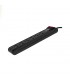 REGLETA FORZA FPS-005B, 2400W, BLACK 110V/220V 50/60Hz 10A, 90CM , 6NEMA 5-15P