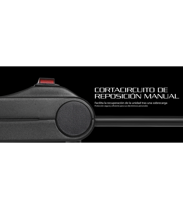 REGLETA FORZA FPS-005B, 2400W, BLACK 110V/220V 50/60Hz 10A, 90CM , 6NEMA 5-15P
