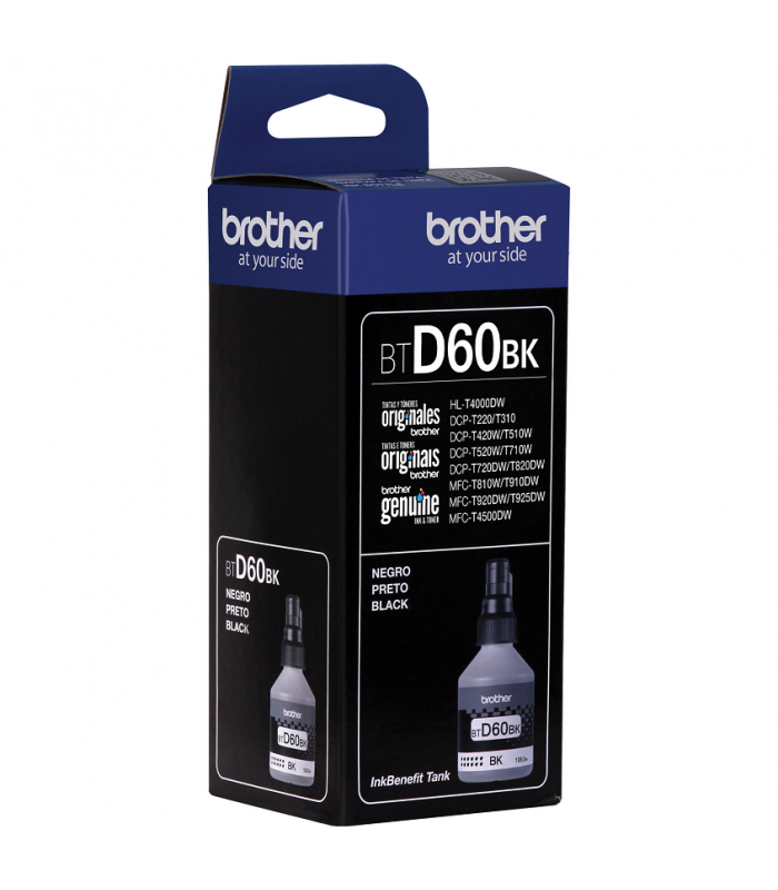 BOTELLA BROTHER BTD60BK NEGRO 108.0ML/DCP-T310/DCP-T510W/T710W/ MFC-T910DW 6500PGS-
