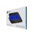 COOLING PAD XTECH XTA-156 LUZ LED / USB 2.0 / 7 NIVELES/HASTA 15.6"/8KG /2FAN 140mm BLUE/ 1200RPM BK