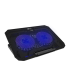 COOLING PAD XTECH XTA-156 LUZ LED / USB 2.0 / 7 NIVELES/HASTA 15.6"/8KG /2FAN 140mm BLUE/ 1200RPM BK