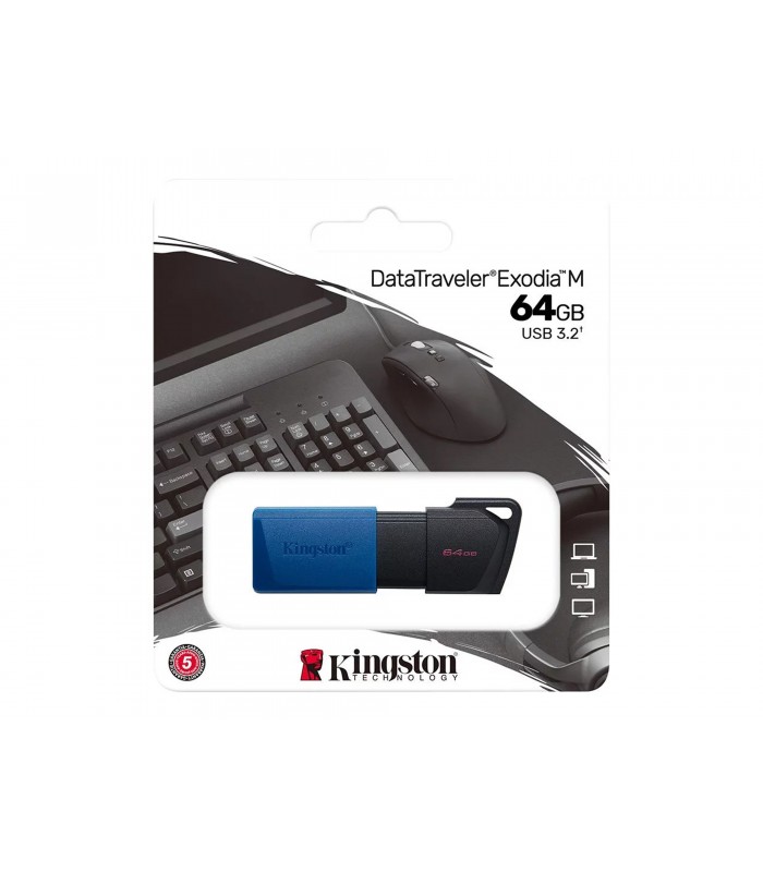 PEN DRIVE KINGSTON DT EXODIA M 64GB USB-A 3.2 Gen1 /3.1/3.0/2.0 /CY/ DTXM/64GB