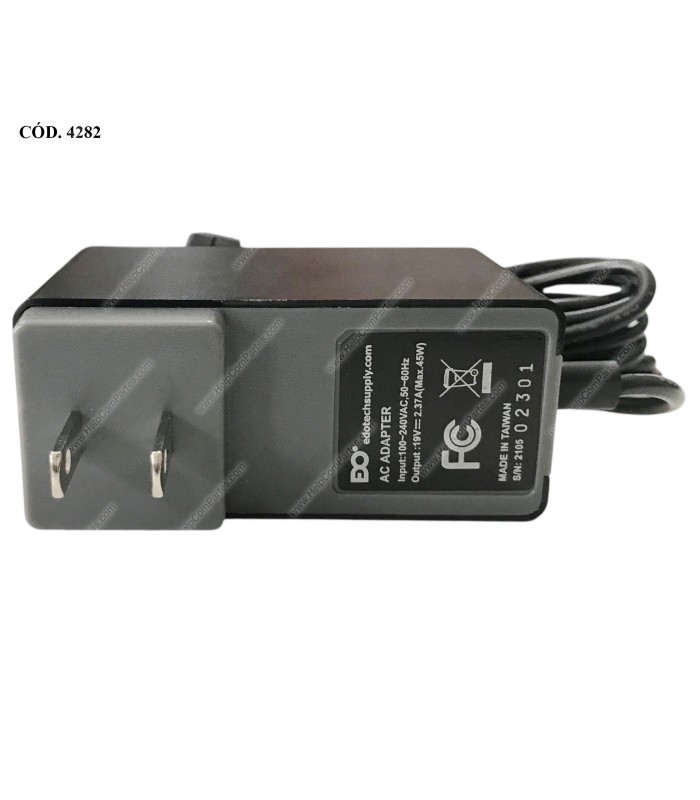 CARGADOR GATEWAY 19V---2.37A 45W PIN 3.0*1.15 100-240V~ US 50-60Hz 2PRONG DIRECTO (WALL MOUNT) GWTN156-1 OEM