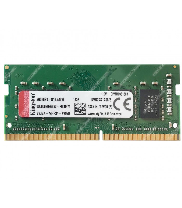 MEMORIA KINGSTON 8GB DDR4 2400MHZ SODIMM Non-ECC 1.2V CL17 260PIN KVR24S17S8/8 (DS)