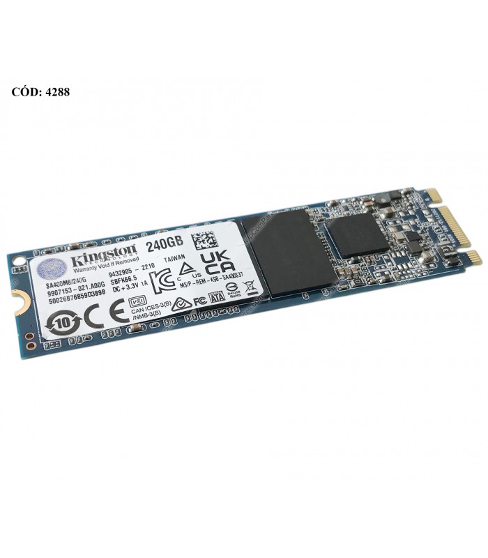 SSD KINGSTON A400 240G M.2 B+M 2280 SATA III 6Gb/s PCIE GEN3 /3D NAND/ TBW 80 / 500-350MB/s RW SA400S37/240G ORIG (DS)