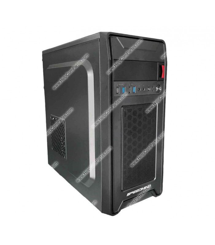 CASE SPEEDMIND SMSERPRO05 ATX/ 750W PSU 2XUSB 3.0/1XUSB 3.1 /1XUSB 2.0/CARD-READER KIT COMBO TM/MIC SPK PWR RT/ PC BK