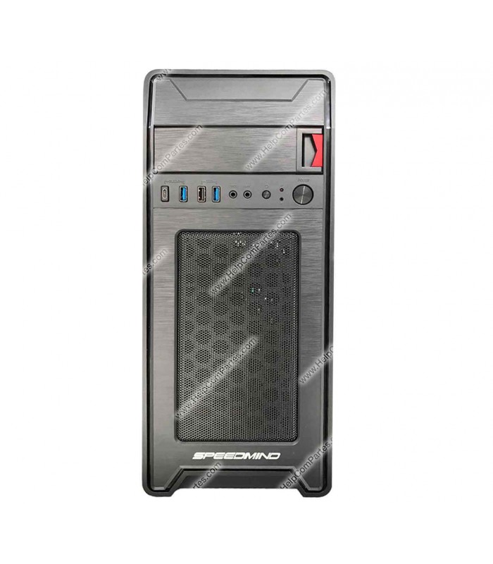CASE SPEEDMIND SMSERPRO05 ATX/ 750W PSU 2XUSB 3.0/1XUSB 3.1 /1XUSB 2.0/CARD-READER KIT COMBO TM/MIC SPK PWR RT/ PC BK